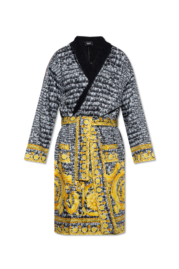 Versace Printed cotton bathrobe Men's Clothing Vitkac